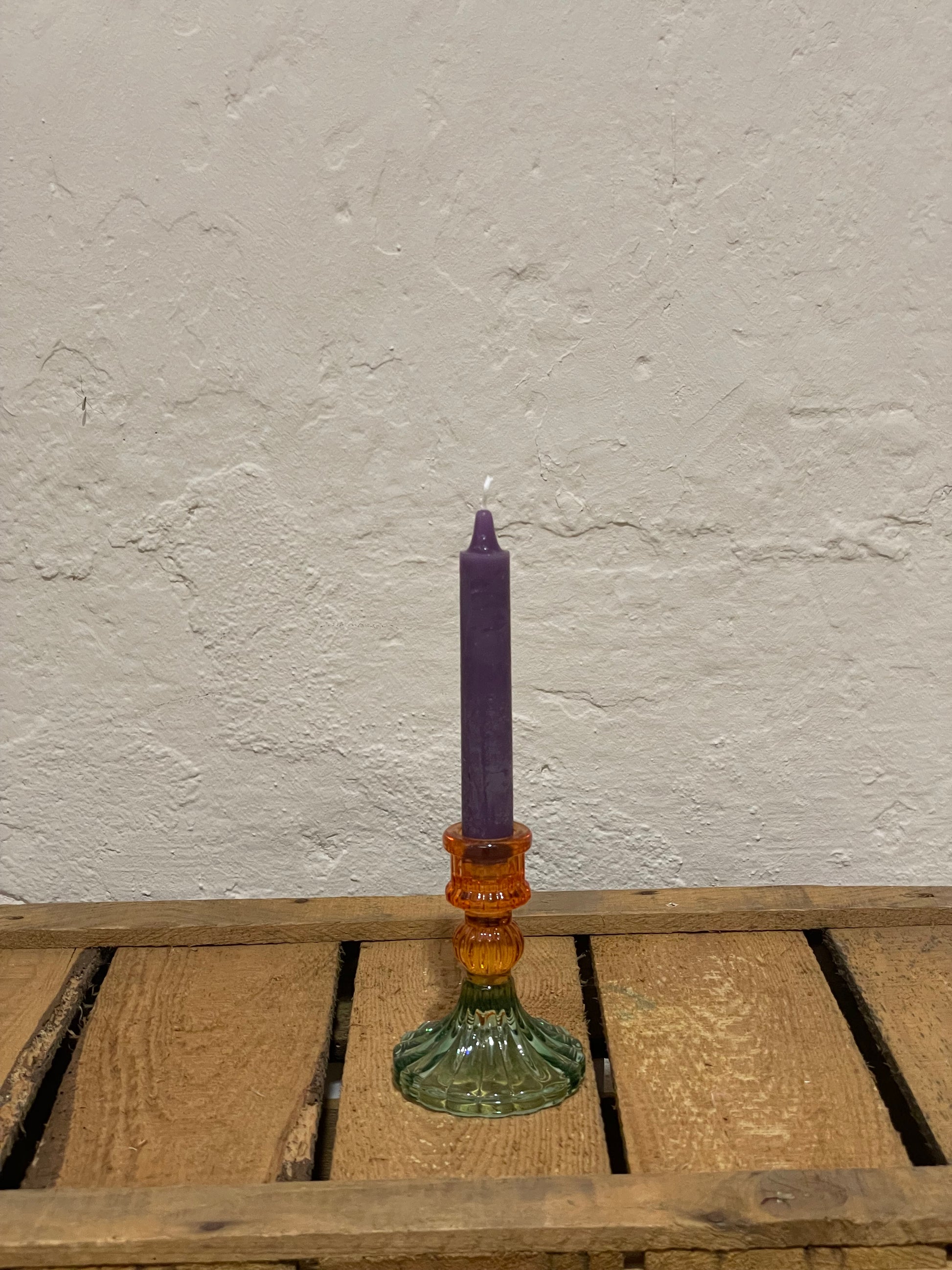 Kerzenständer orange-grün