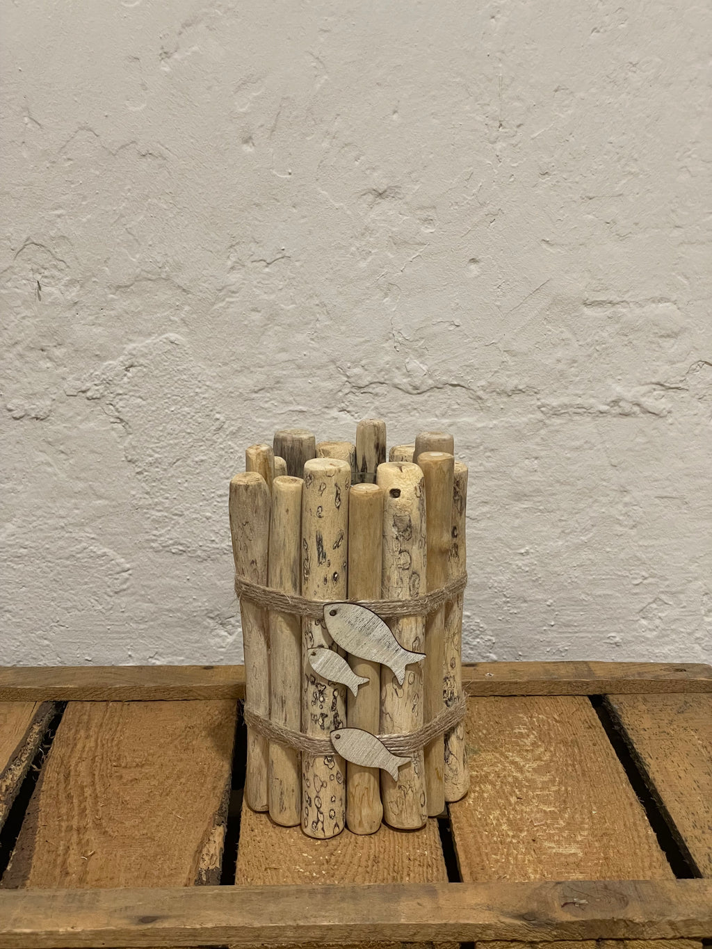 Handgemachte Treibholzvase "maritim"