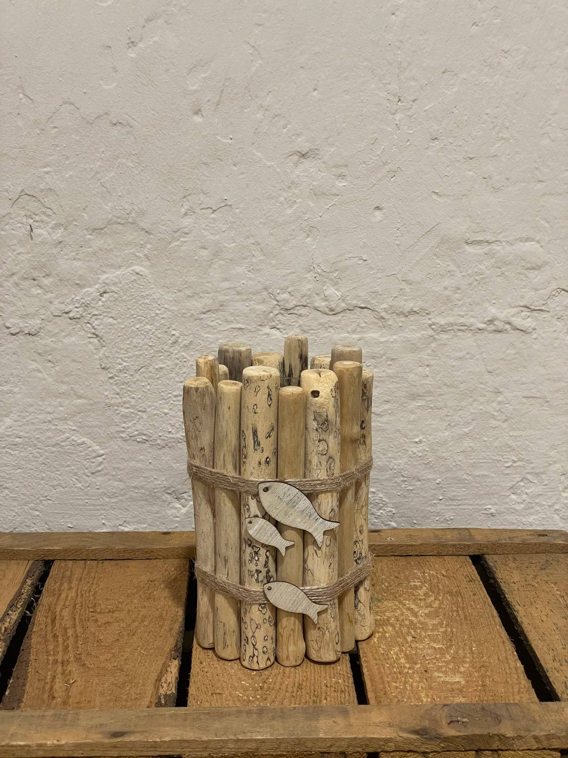 Handgemachte Treibholzvase "maritim"
