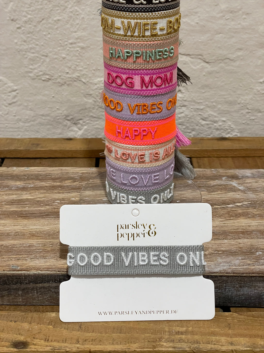 Statement-Armband "GOOD VIBES ONLY"