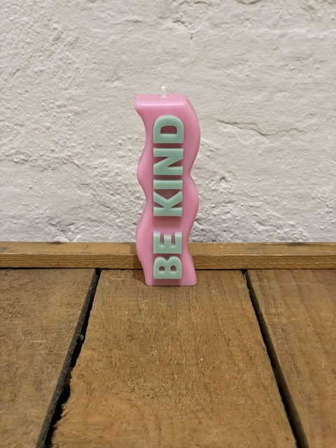 Kerze "be kind" rosa-mint