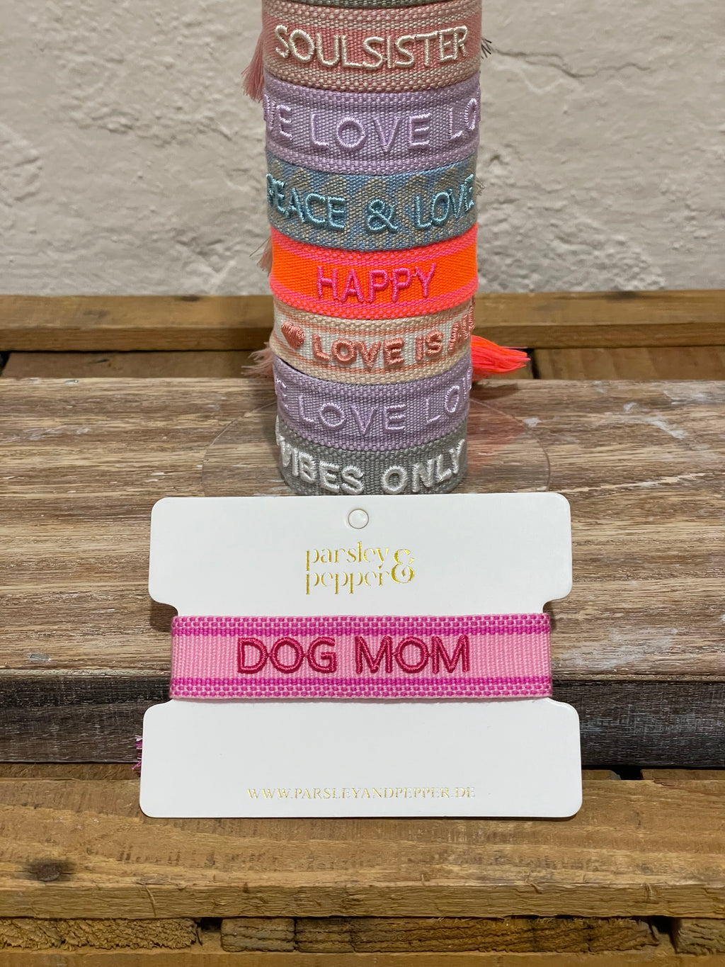 Statement-Armband "DOG MOM"