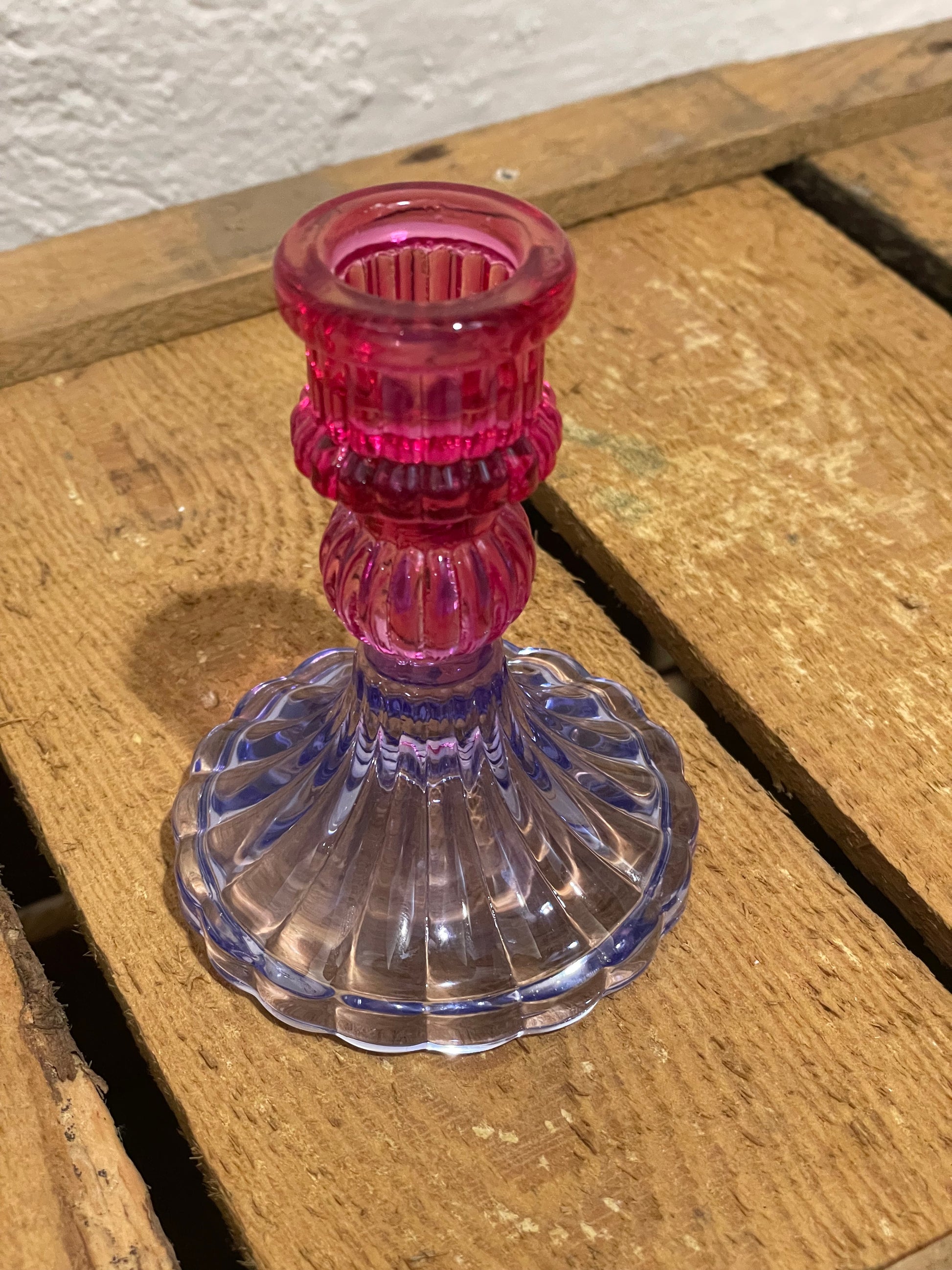 Kerzenständer pink-lila